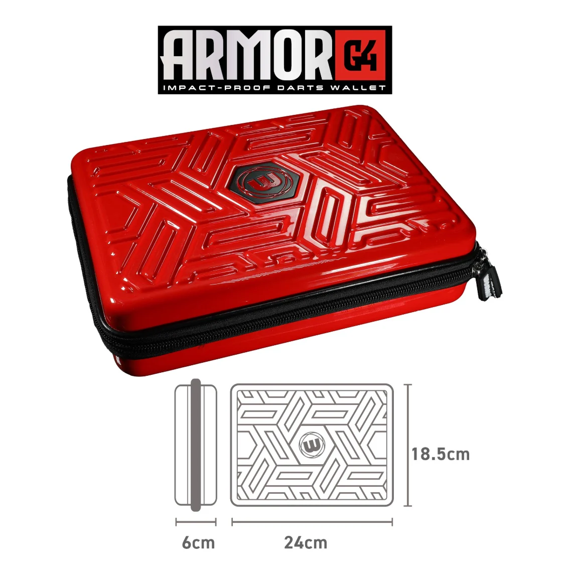 Winmau Armor G4 Dart Wallet - Red - Image 2
