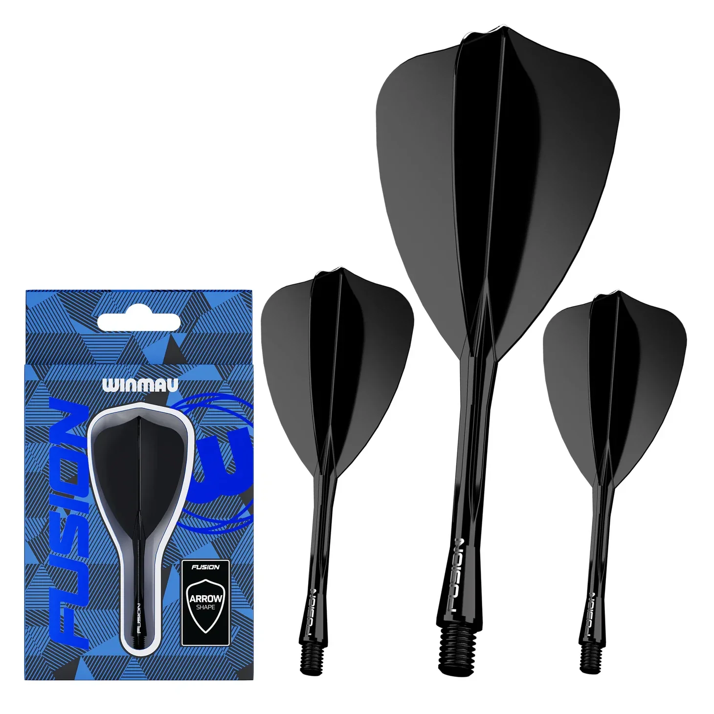 Winmau Fusion Arrow Flight & Shaft Black - Med - Image 2