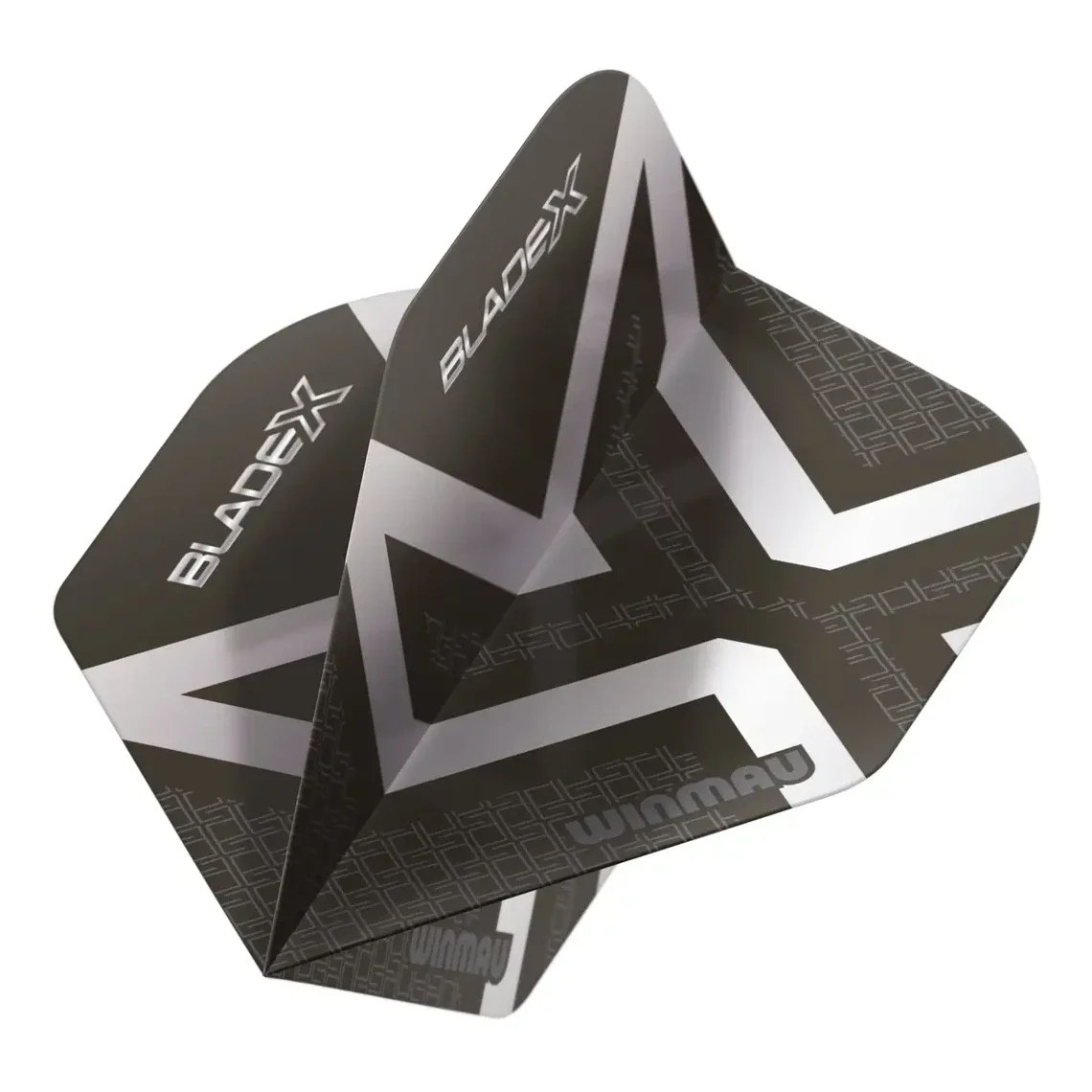 Winmau Blade X Prism Delta Metallic Black & Silver Dart Flights - Image 2