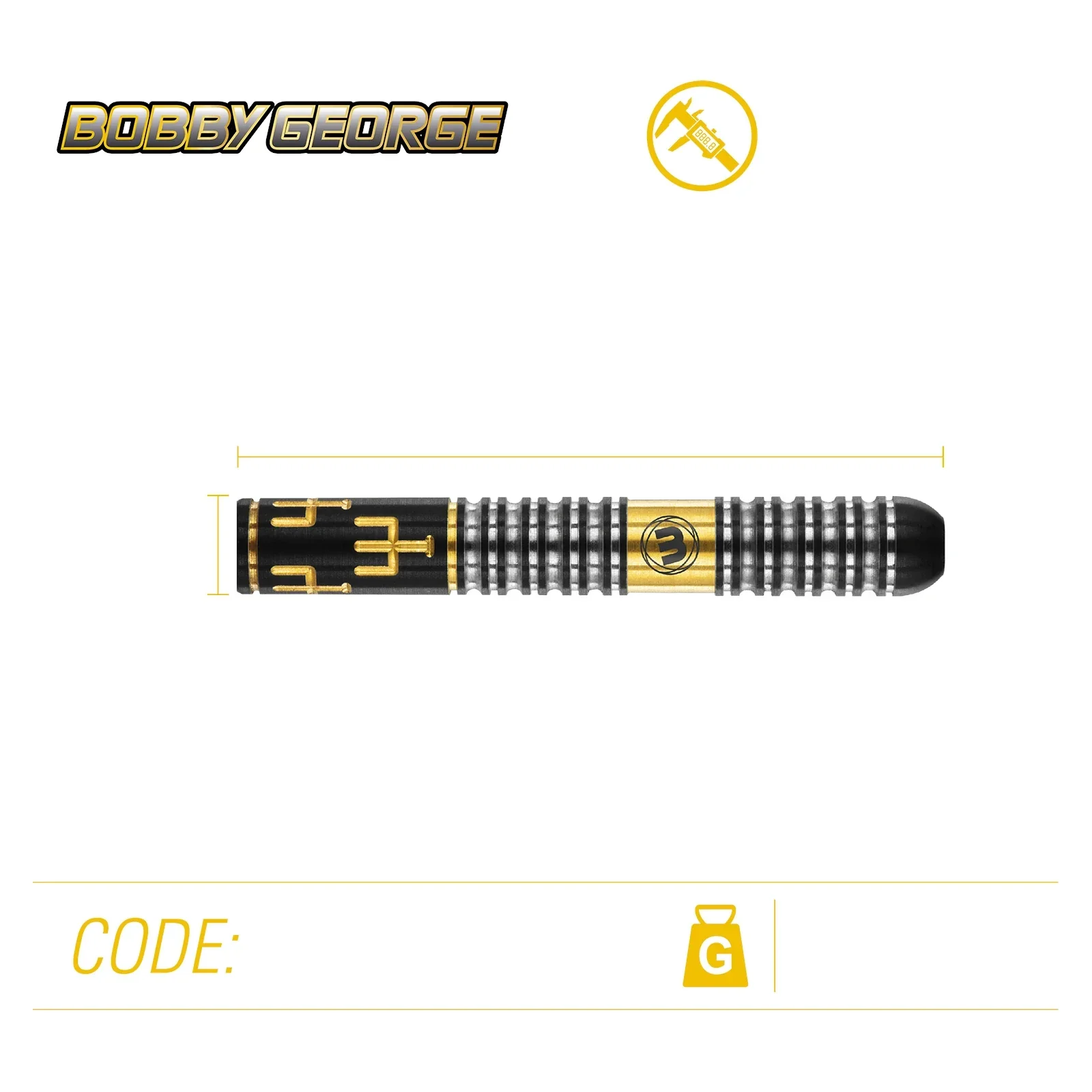 Winmau Bobby George Special Edition 24g Darts - Image 4