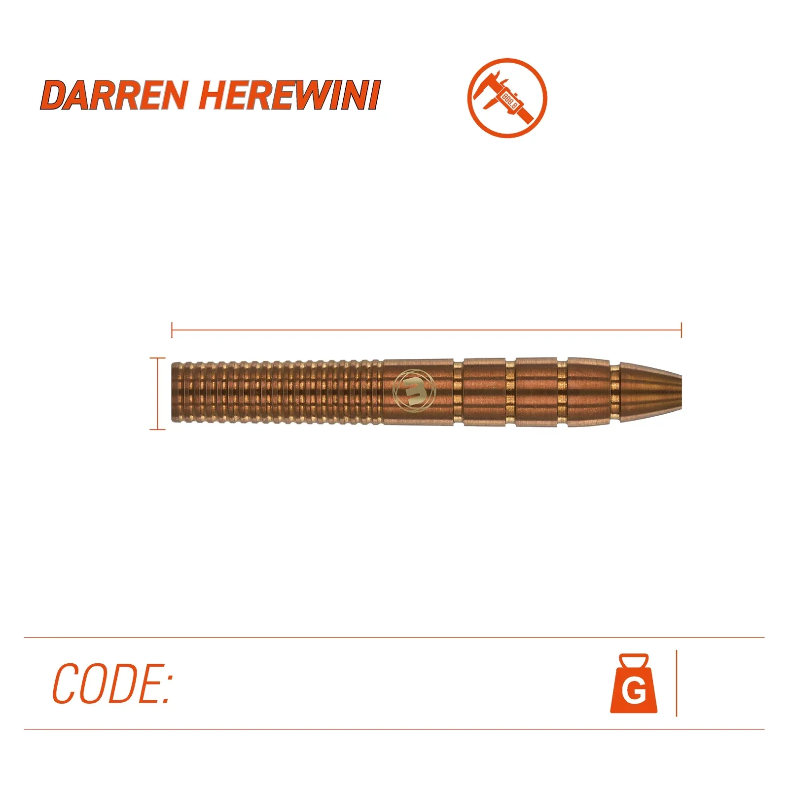 Winmau Darren Herewini 24g Darts - Image 5