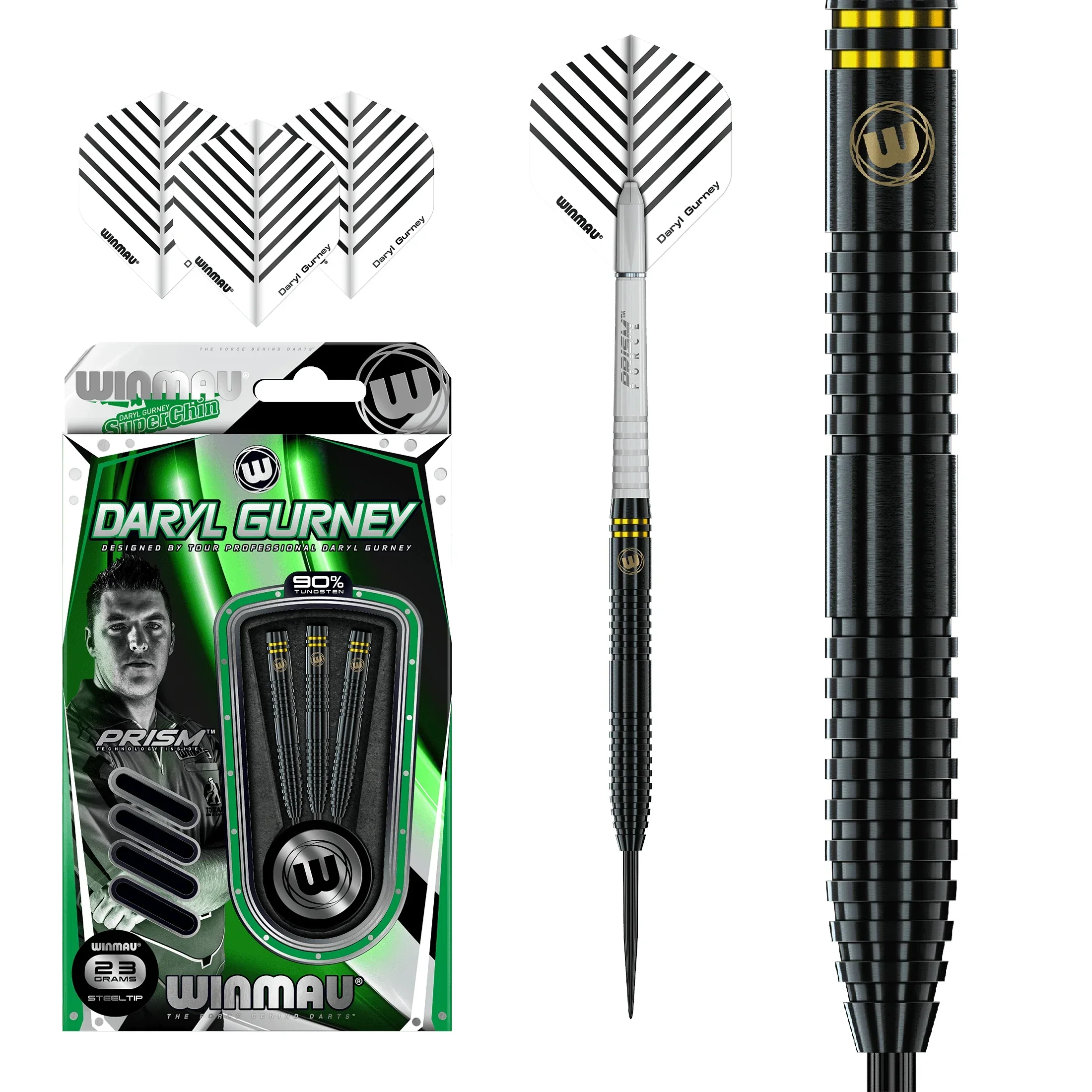 Winmau Daryl Gurney Black Edition 23g Darts - Image 2