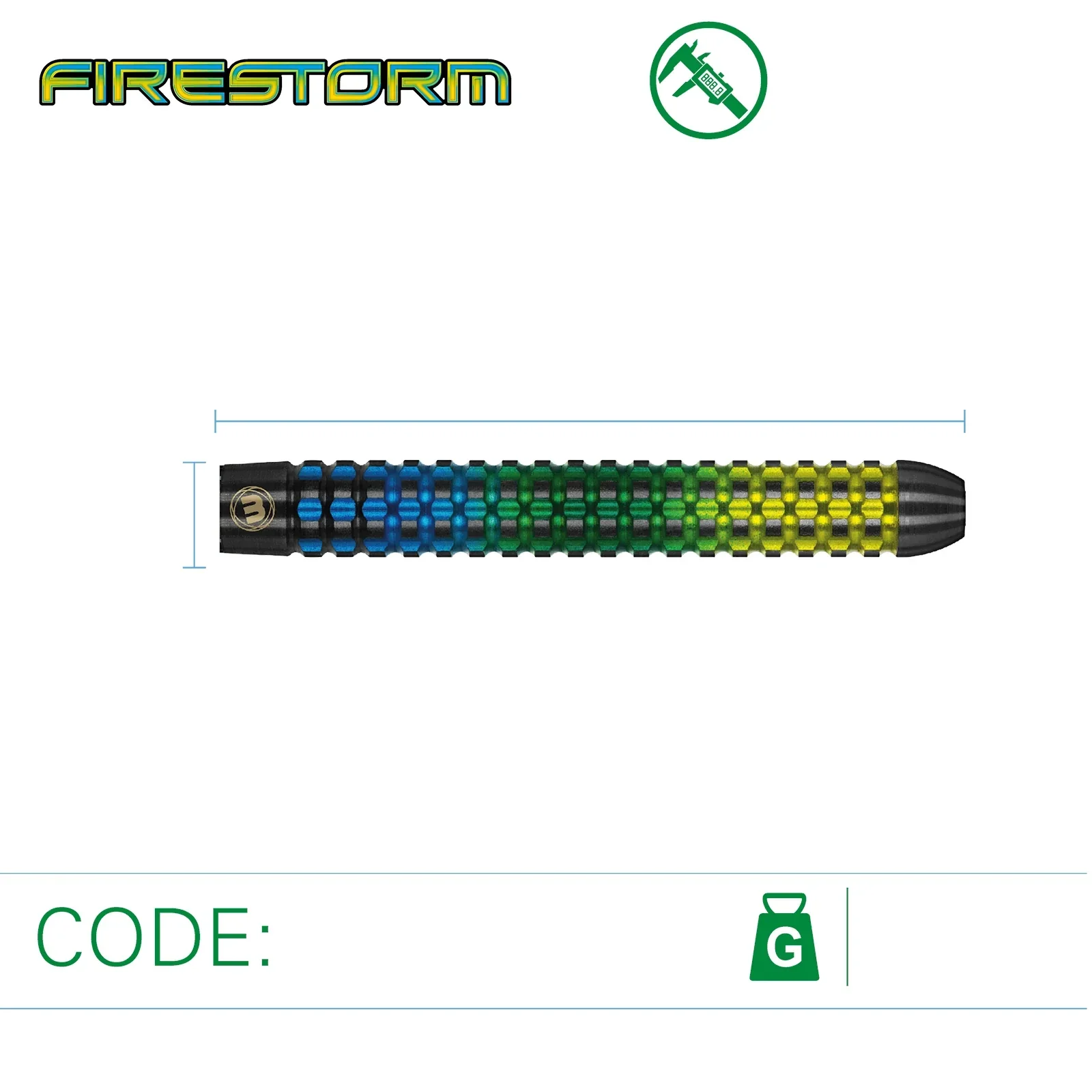 Winmau Firestorm 25g Darts - Image 3