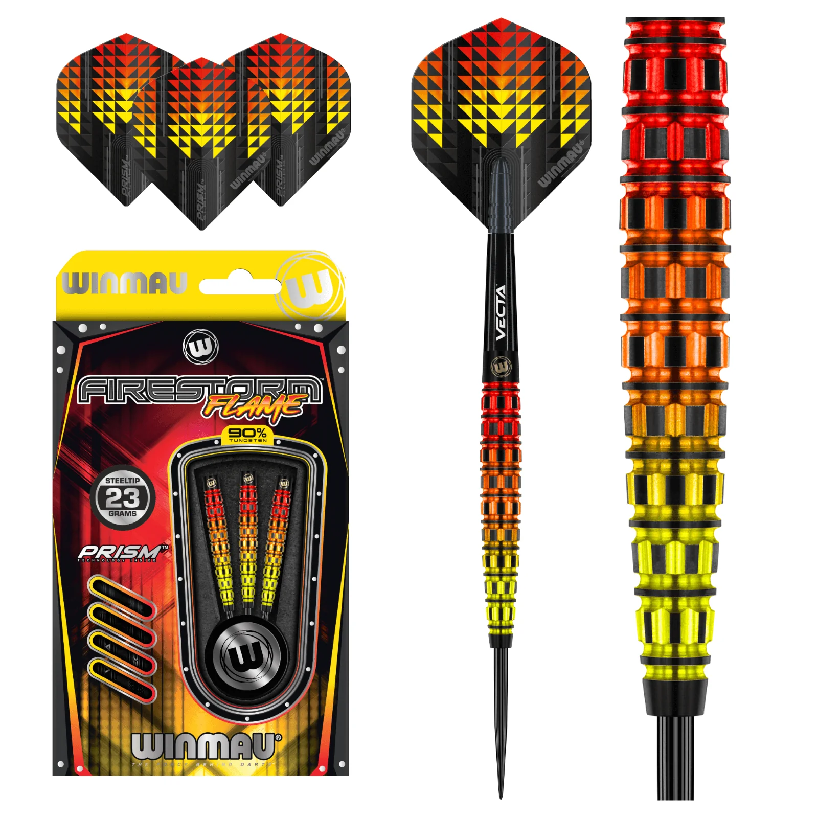 Winmau Firestorm Flame 90% Tungsten Alloy Dart 23g - Image 5