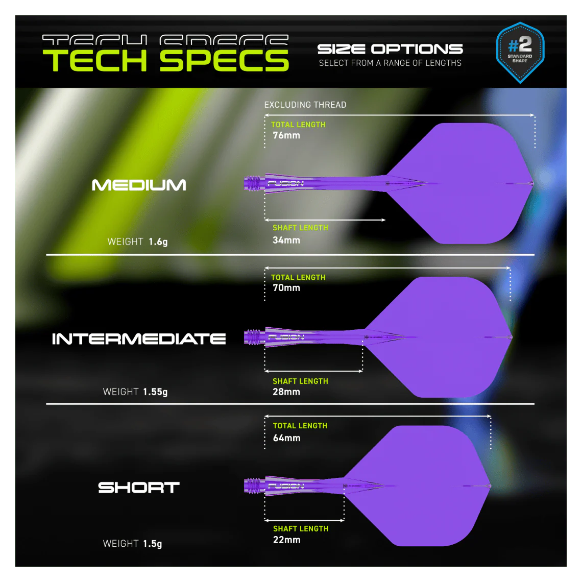 Winmau Fusion Flight & Shaft Short #2 - Purple - Image 5