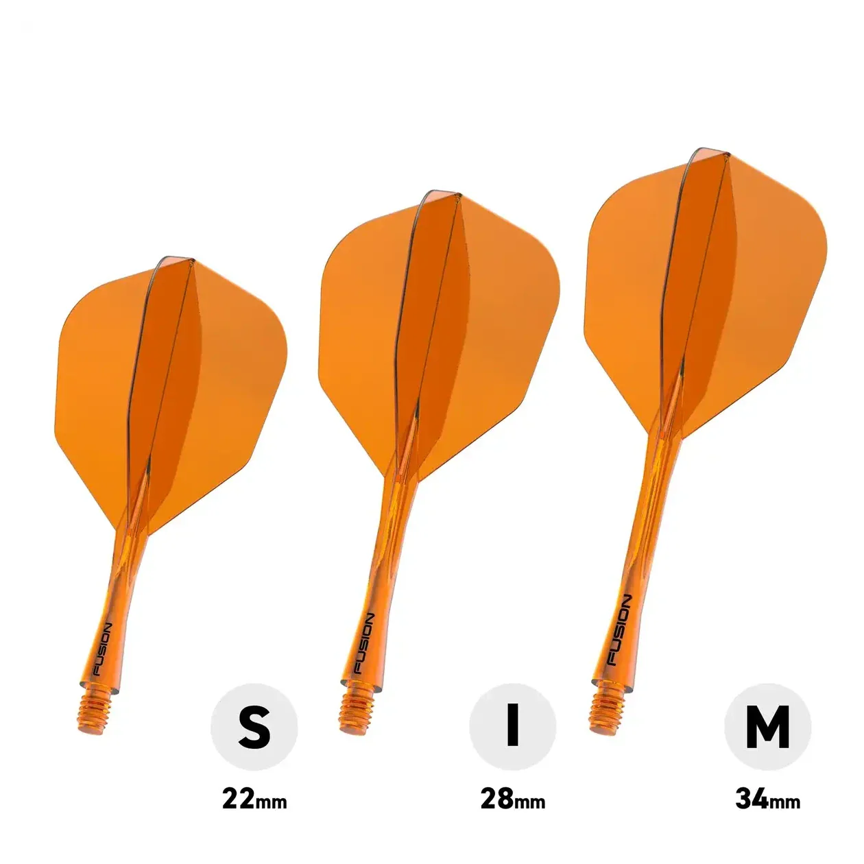 Winmau Fusion Integrated Flight & Shaft #6 Transparent Orange - Image 3