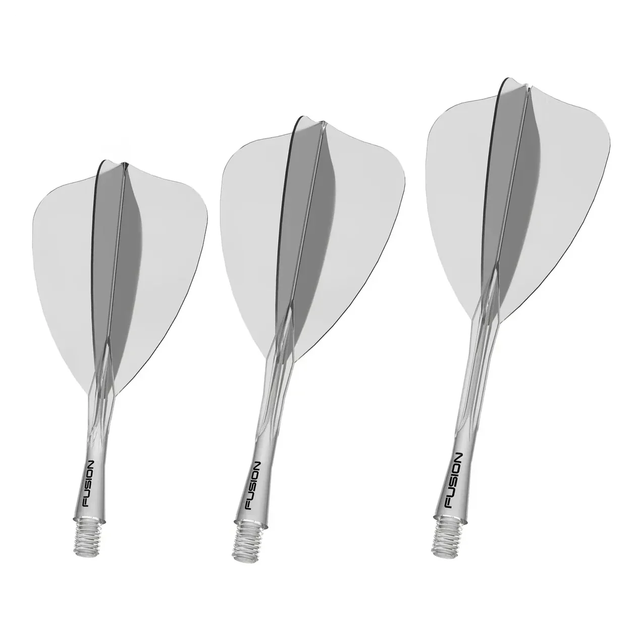 Winmau Fusion Integrated Flight & Shaft #6 Transparent Solid White