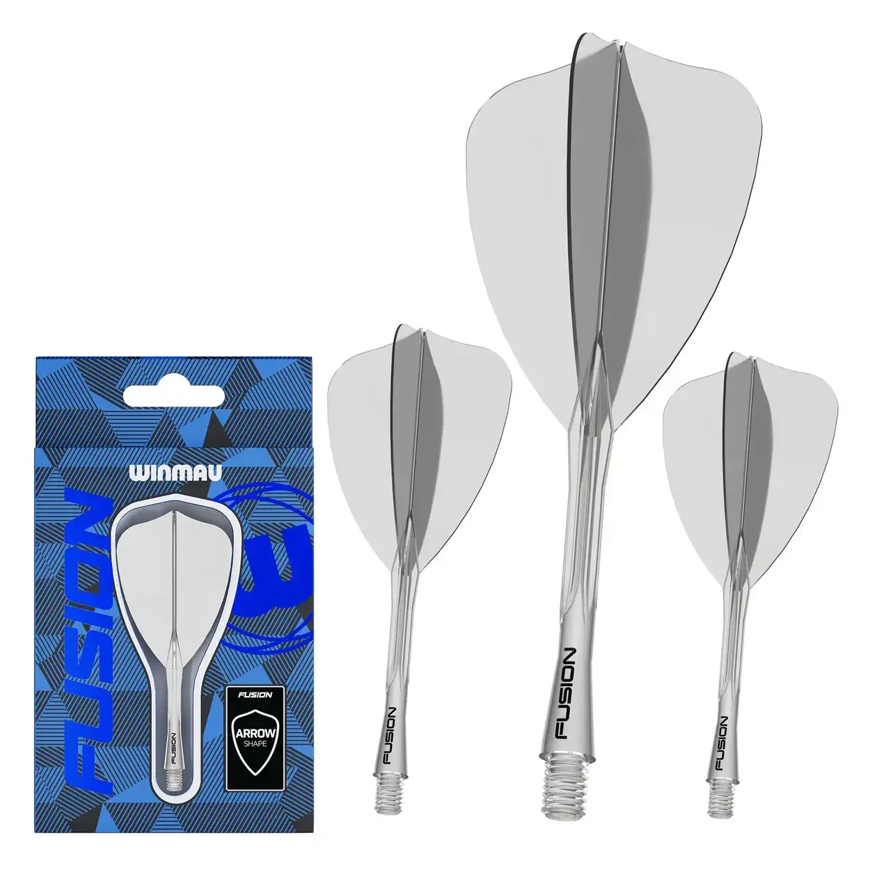 Winmau Fusion Integrated Flight & Shaft #6 Transparent Solid White - Image 2