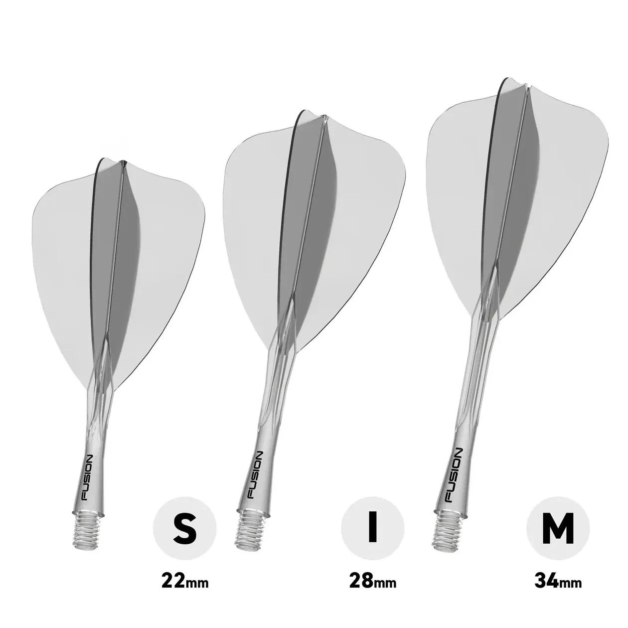 Winmau Fusion Integrated Flight & Shaft #6 Transparent Solid White - Image 3