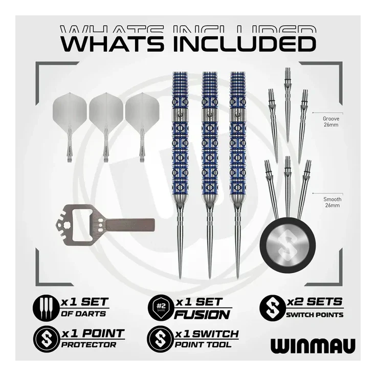 Winmau Lunaris Parallel 90% Tungsten Steel Dart - 23g - Image 4