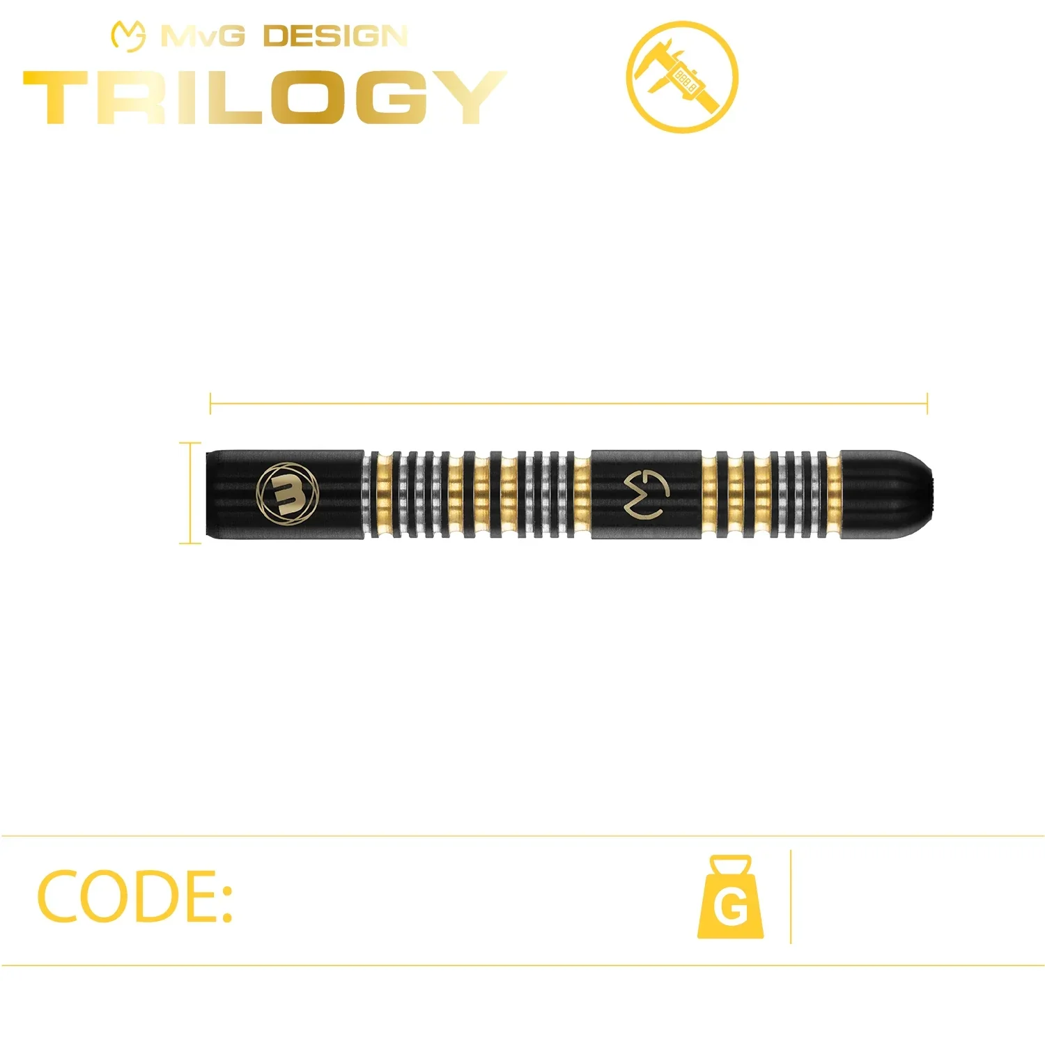 Winmau MvG Michael Van Gerwen Trilogy 24g Darts - Image 3