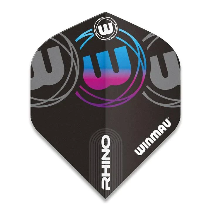 Winmau Rhino Black Grey & Blue Dart Flights
