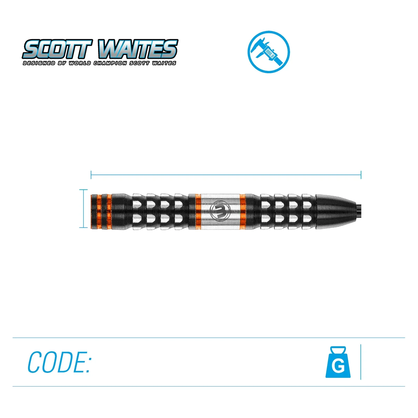 Winmau Scott Waites 90% Tungsten 22g Darts - Image 5