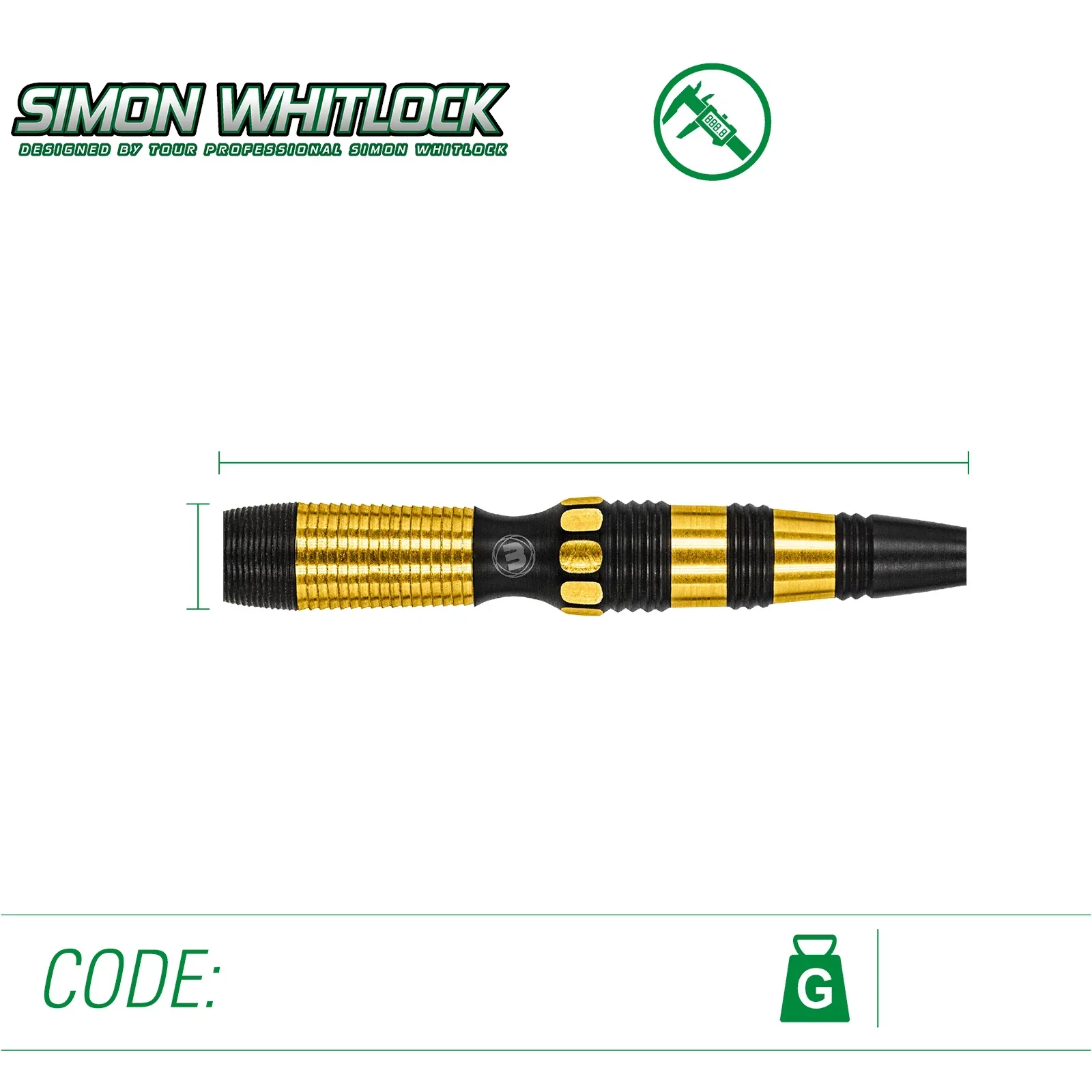 Winmau Simon Whitlock Onyx AU 21g Darts - Image 5