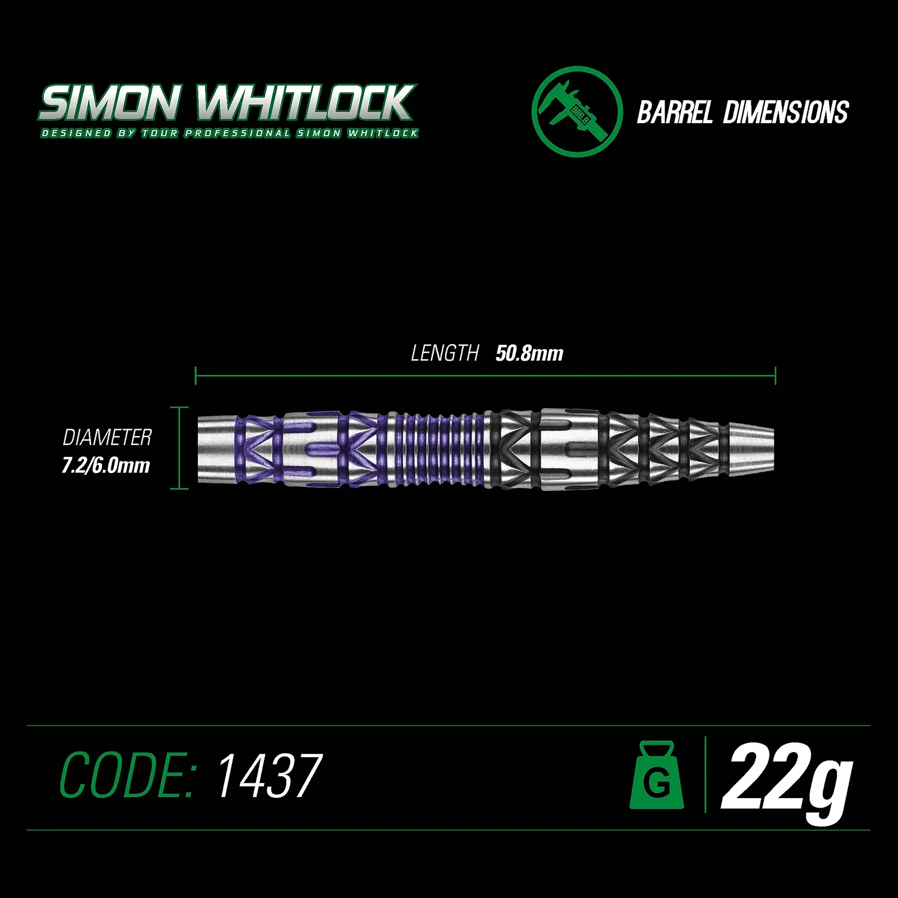 Winmau Simon Whitlock SE 24g Darts - Image 2