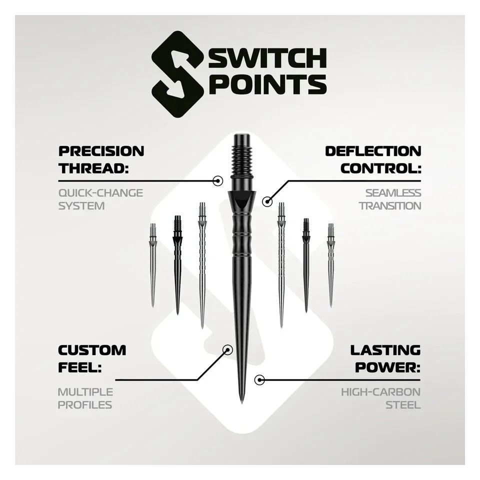 Winmau Switch Point Groove Silver Effect - Image 7