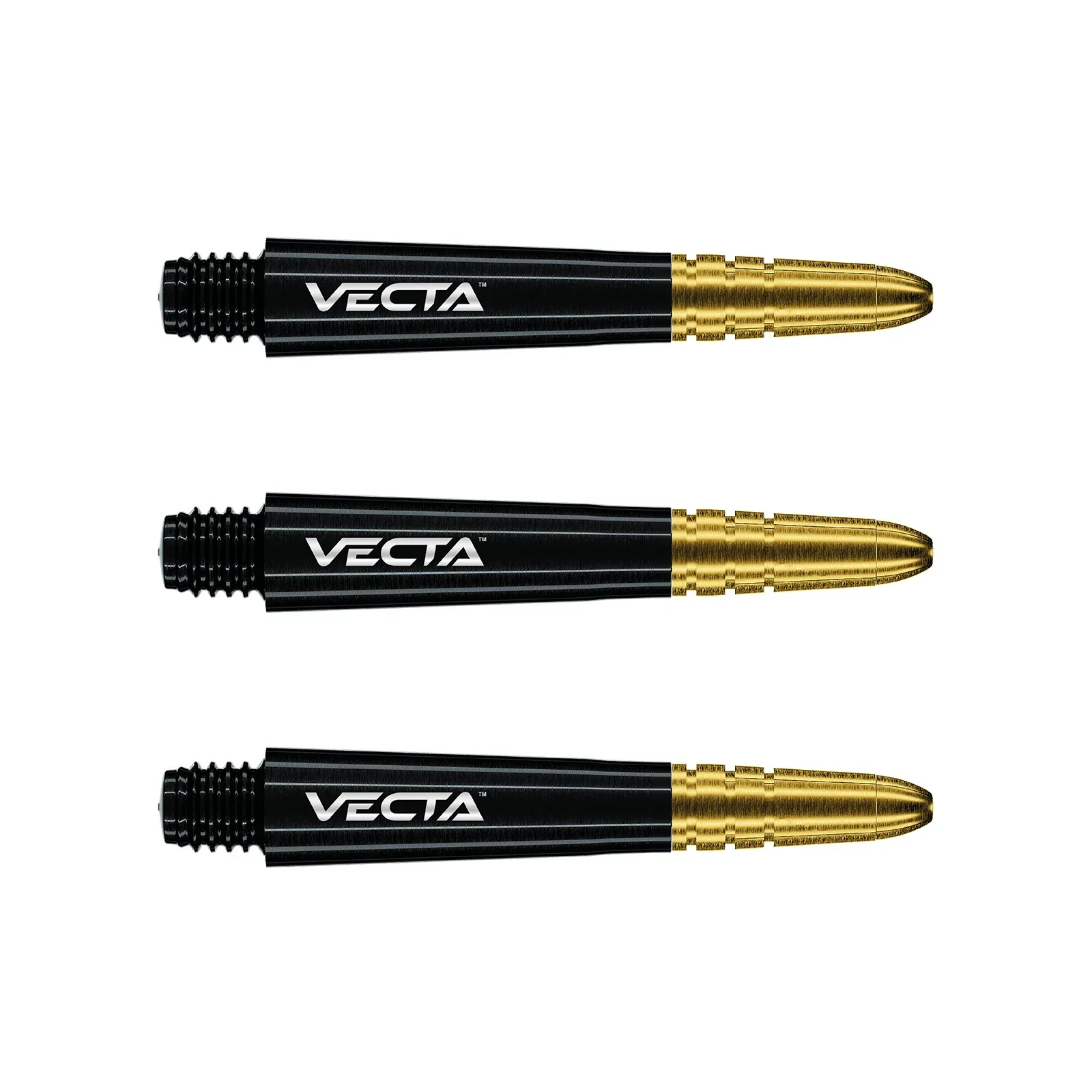 Winmau Vecta Short Black Gold Polycarbonate Dart Stems